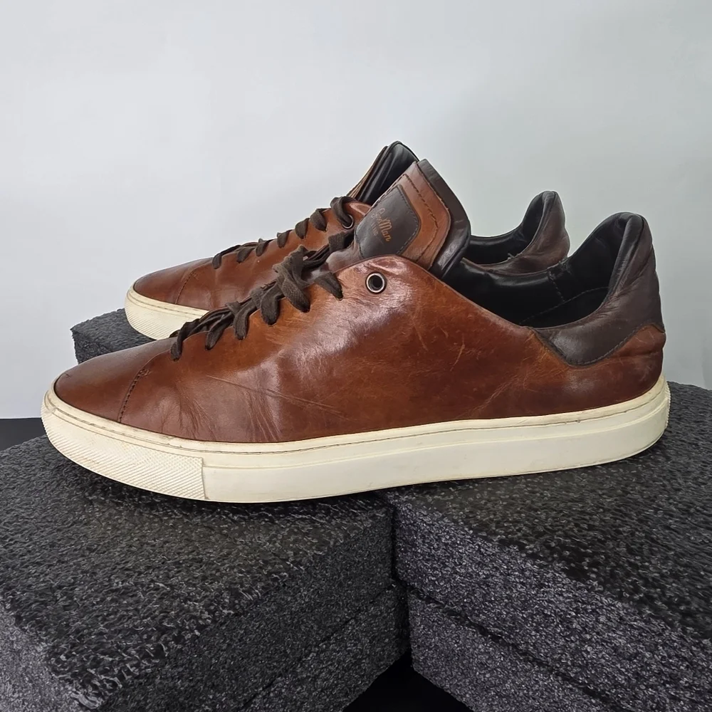 Good Man Brand Shoes Men's 12 Legend Low Top Sneaker Brown Leather Made in Italy